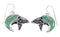Sterling Silver Turquoise Bear Arrow Hook Dangle Earrings VX55823