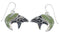 Silver Turquoise Bear Arrow Hook Dangle Earrings VX55833