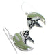 Silver Turquoise Bear Arrow Hook Dangle Earrings VX55833
