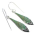Genuine Sterling Silver Turquoise Inlay Southwestern Hook Dangle Earrings VX55851