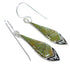 Authentic Sterling Silver Turquoise Inlay Southwestern Hook Dangle Earrings VX55852