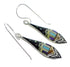 Multicolor Silver Native American Pueblo Design Hook Dangle Earrings VX55927