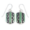 Genuine Sterling Silver Turquoise Inlay Hook Dangle Earrings VX56129