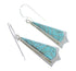 Southwestern Turquoise Inlay And Authentic Sterling Silver Hook Dangle Earrings VX56156