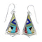 Southwest Sterling Silver And Multicolor Hook Dangle Earrings VX56723