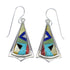 Southwest Sterling Silver And Multicolor Hook Dangle Earrings VX56723