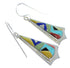 Southwest Sterling Silver And Multicolor Hook Dangle Earrings VX56723
