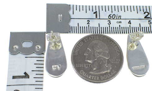 Southwest Turquoise And Genuine Sterling Silver Post Earrings VX55952