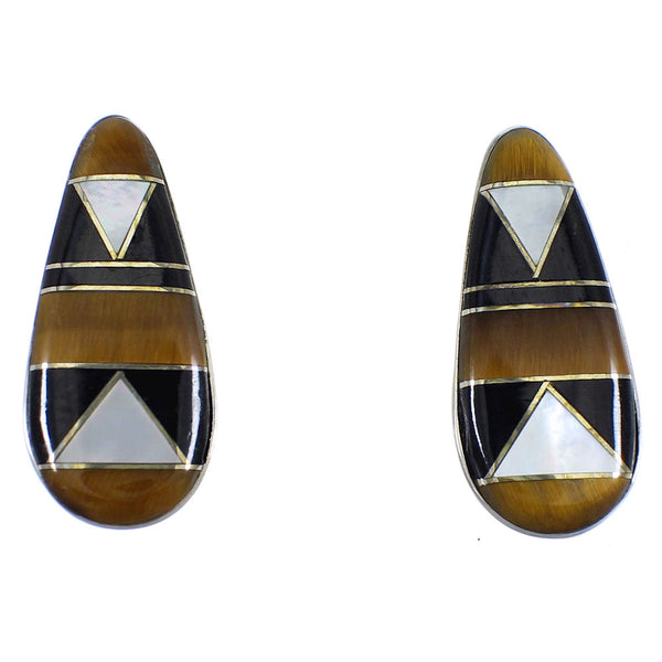 Multicolor And Sterling Silver Post Earrings VX56080