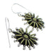 Silver And Turquoise Needlepoint Hook Dangle Earrings RX56345