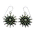 Sterling Silver And Turquoise Needlepoint Hook Dangle Earrings RX56357