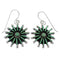 Southwest Turquoise Needlepoint Sterling Silver Hook Dangle Earrings RX56362