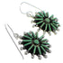 Southwest Turquoise Needlepoint Sterling Silver Hook Dangle Earrings RX56362