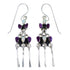 Magenta Turquoise And Opal Sterling Silver Hook Dangle Earrings Jewelry RX56470