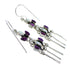 Magenta Turquoise And Opal Sterling Silver Hook Dangle Earrings Jewelry RX56470