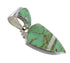 Southwestern Genuine Sterling Silver And Turquoise Inlay Pendant WX58531