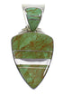 Turquoise Inlay Southwest Sterling Silver Pendant WX58537
