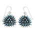 Southwestern Sterling Silver Turquoise Needlepoint Hook Dangle Earrings RX56706