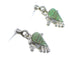 Southwestern Turquoise Sterling Silver Post Dangle Earrings RX56494