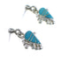 Southwestern Turquoise Sterling Silver Post Dangle Earrings RX56509