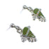 Southwest Turquoise Opal Sterling Silver Post Dangle Earrings RX56532