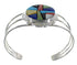Multicolor Sterling Silver Southwest Cuff Bracelet VX59375