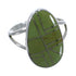 Southwestern Turquoise Inlay And Genuine Sterling Silver Ring Size 6-1/4 WX58712