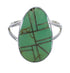 Southwestern Turquoise Inlay And Silver Ring Size 8-1/4 WX58747