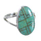 Silver And Turquoise Inlay Southwestern Ring Size 8-1/4 WX58749