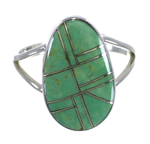 Genuine Sterling Silver Southwest Turquoise Ring Size 5-3/4 WX58813