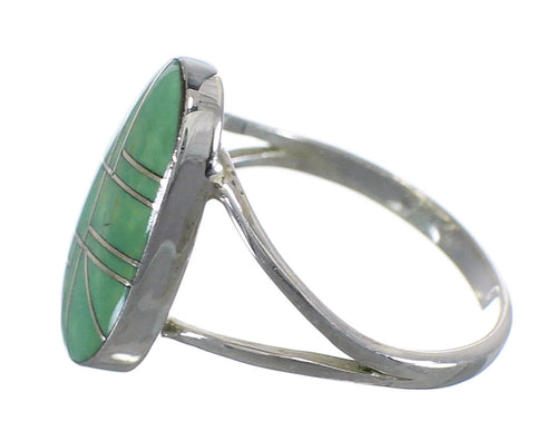 Genuine Sterling Silver Southwest Turquoise Ring Size 5-3/4 WX58813