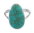 Sterling Silver Southwest Turquoise Ring Size 7-1/4 WX58823