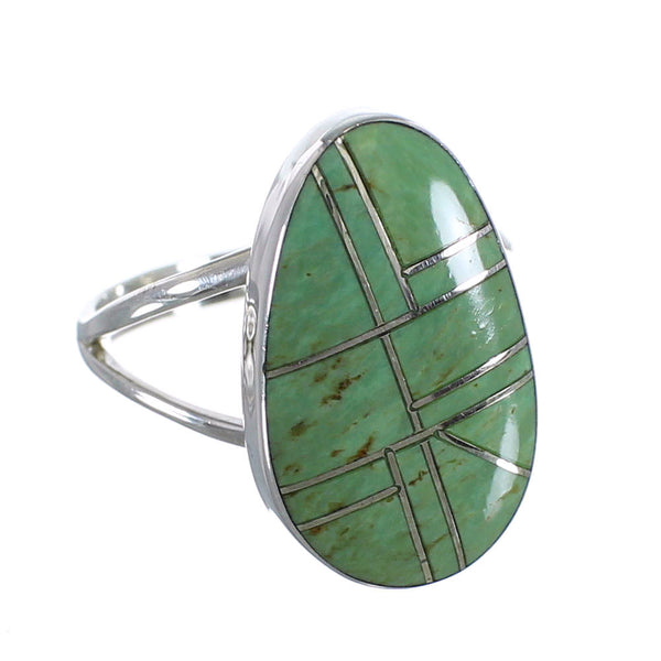 Southwest Turquoise Sterling Silver Ring Size 5-1/4 WX58829