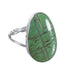 Southwest Turquoise Sterling Silver Ring Size 5-1/4 WX58829