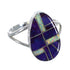 Genuine Sterling Silver Magenta Turquoise And Opal Ring Size 5-1/4 VX57648