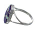 Southwestern Sterling Silver Magenta Turquoise And Opal Ring Size 6-3/4 VX57652