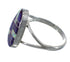 Sterling Silver Magenta Turquoise And Opal Southwest Ring Size 7-1/4 VX57653