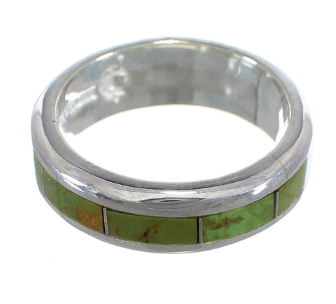 Silver And Turquoise Ring Size 6-1/2 VX58387