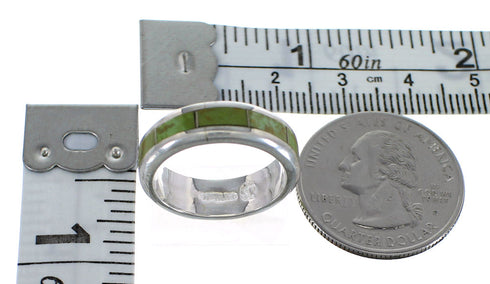 Silver And Turquoise Ring Size 6-1/2 VX58387