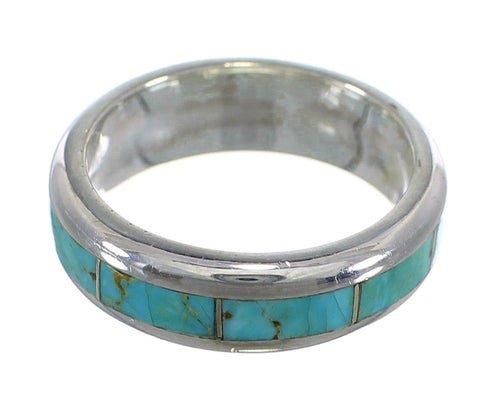 Southwest Turquoise And Authenic Sterling Silver Ring Size 6-1/4 WX59057