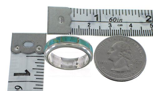 Southwest Turquoise And Authenic Sterling Silver Ring Size 6-1/4 WX59057