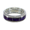 Southwest Genuine Sterling Silver Magenta Turquoise Inlay Ring Size 6-3/4 VX58953