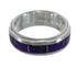 Genuine Sterling Silver Magenta Turquoise Inlay Southwest Ring Size 7-1/2 VX58956