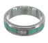 Turquoise And Opal Inlay Sterling Silver Ring Size 7-3/4 RX57781