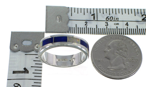 Sterling Silver Lapis And Opal Inlay Ring Size 6-1/4 RX59114