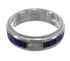 Sterling Silver Magenta Turquoise And Opal Jewelry Ring Size 4-3/4 VX57678