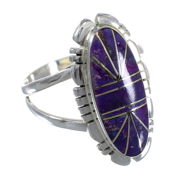 Magenta Turquoise Authentic Sterling Silver Ring Size 7-1/2 VX58970