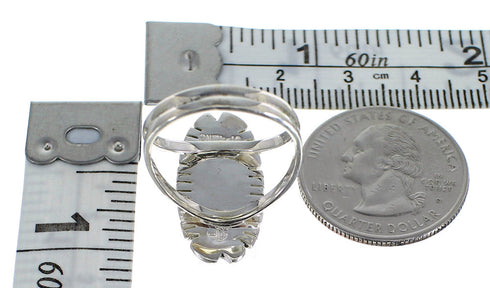 Southwest Multicolor Inlay And Authentic Sterling Silver Ring Size 5-1/4 VX58725