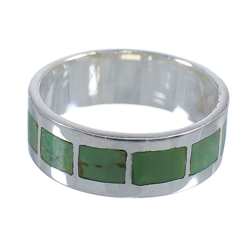 Sterling Silver And Turquoise Southwest Jewelry Ring Size 6-1/4 VX58416