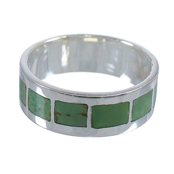 Sterling Silver And Turquoise Southwest Jewelry Ring Size 6-1/4 VX58416